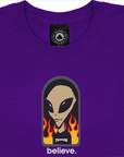 THRASHER X AWS BELIEVE TEE PURPLE - The Drive Skateshop