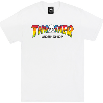 THRASHER X AWS SPECTRUM TEE WHITE - The Drive Skateshop