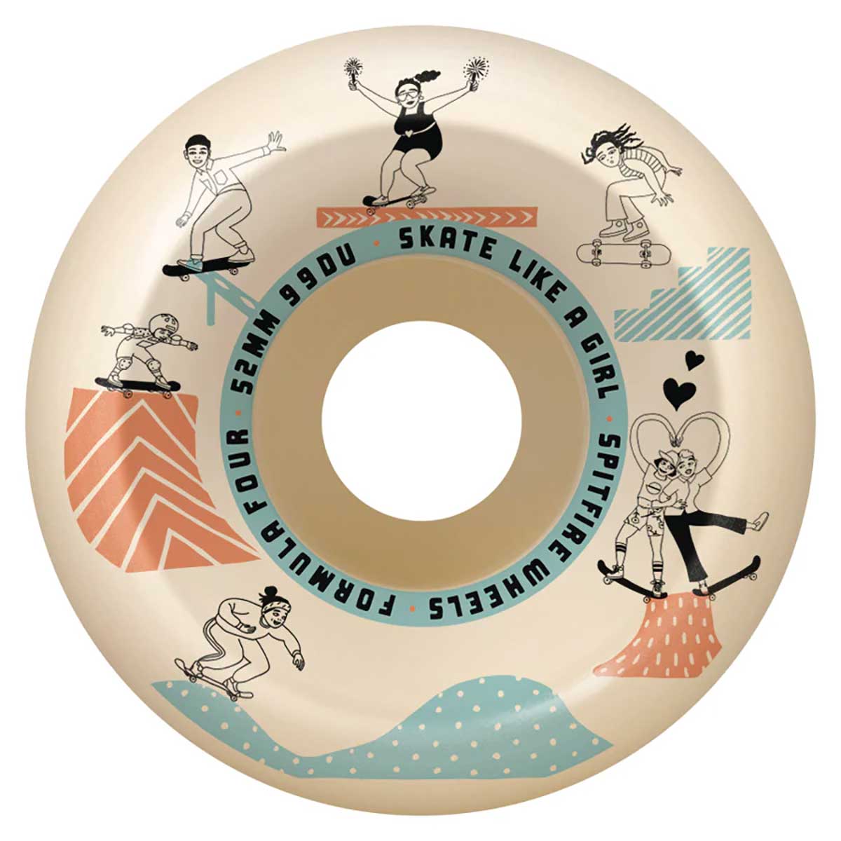 SPITFIRE WHEELS FORMULA FOUR 99A SKATE LAKE A GIRL SESSIONS (52MM)