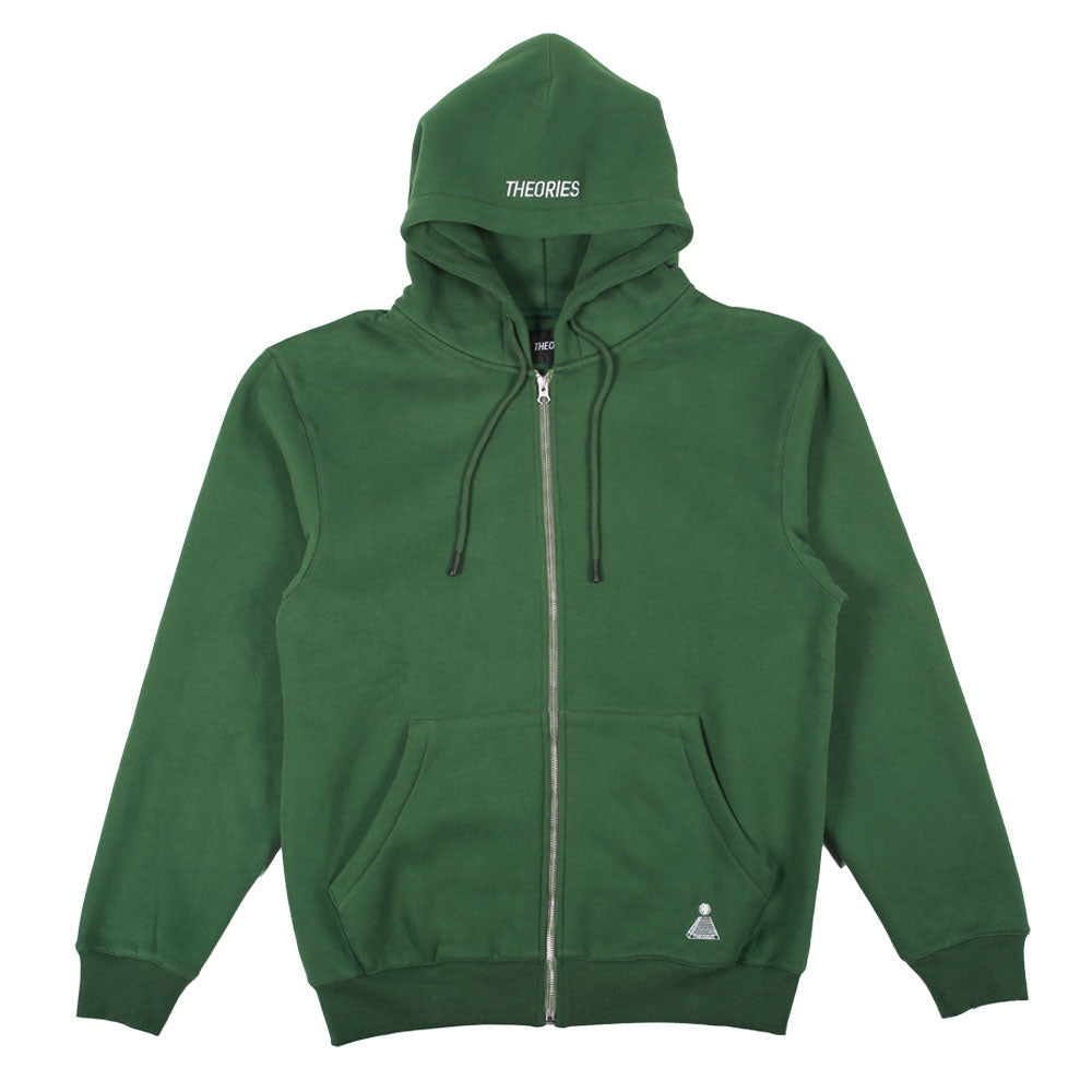 THEORIES SCRIBBLE SPORT ZIP HOOD LEAF
