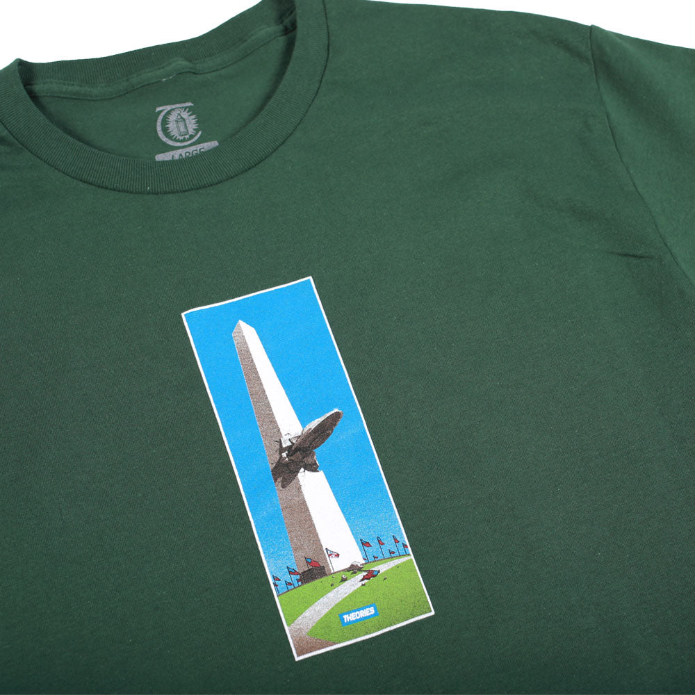 THEORIES THE INCIDENT TEE FOREST GREEN