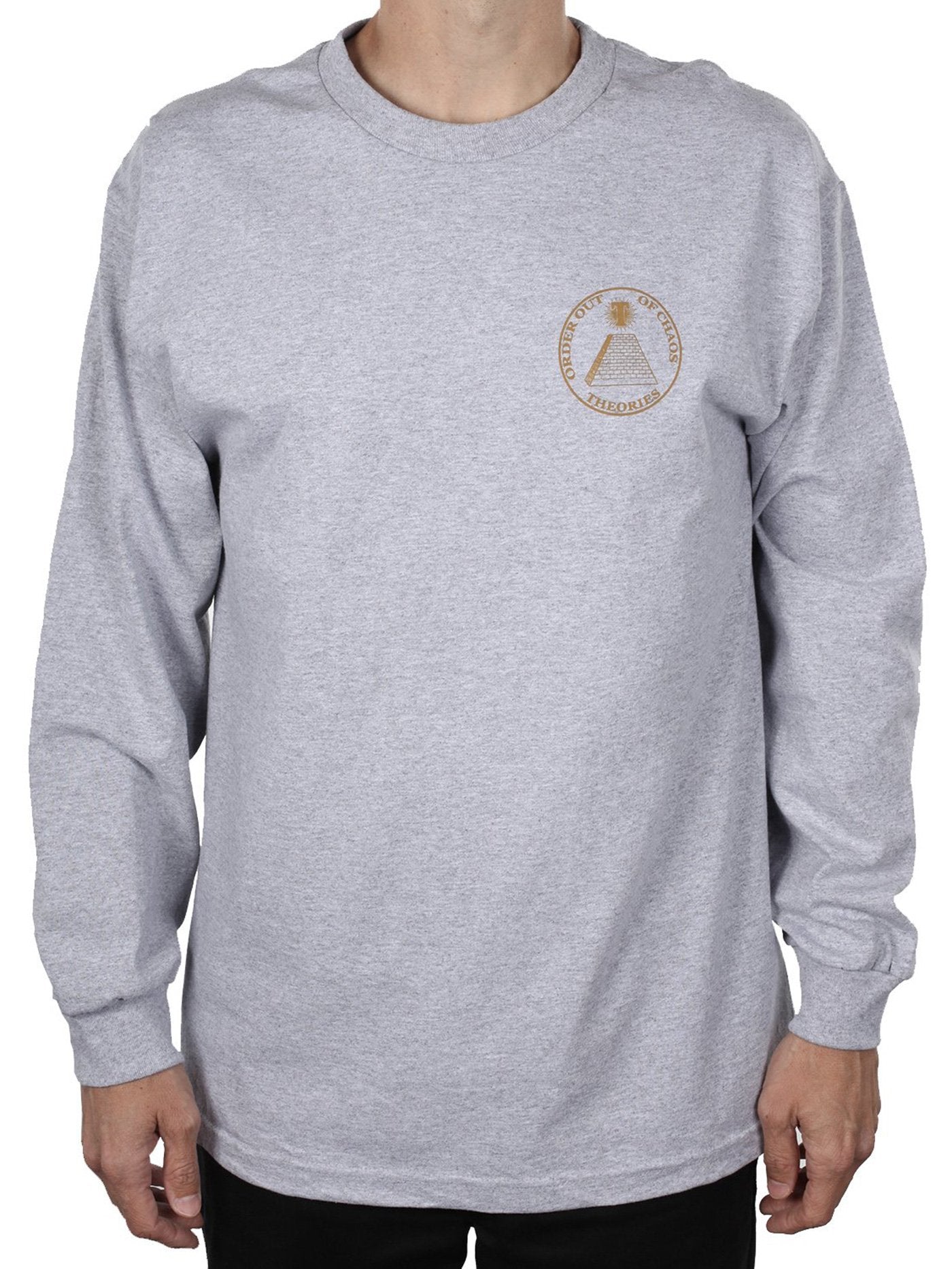 THEORIES LONGSLEEVE T-SHIRT CHAOS HEATHER GOLD - The Drive Skateshop