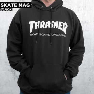 THRASHER SKATE MAG HOOD BLACK - The Drive Skateshop