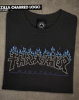 THRASHER T-SHIRT GODZILLA CHARREDÊBLACK