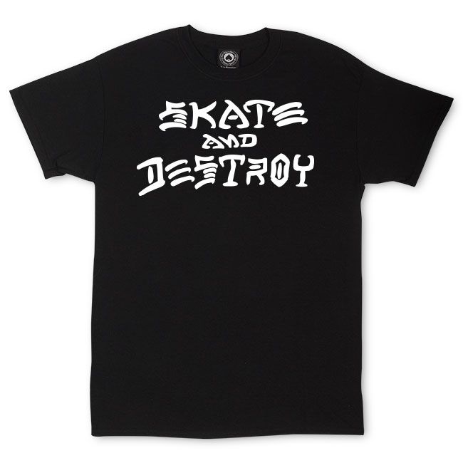 THRASHER SKATE &amp; DESTROY TEE BLACK - The Drive Skateshop