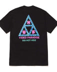HUF T-SHIRT VIDEO PARADISE TT BLACK - The Drive Skateshop
