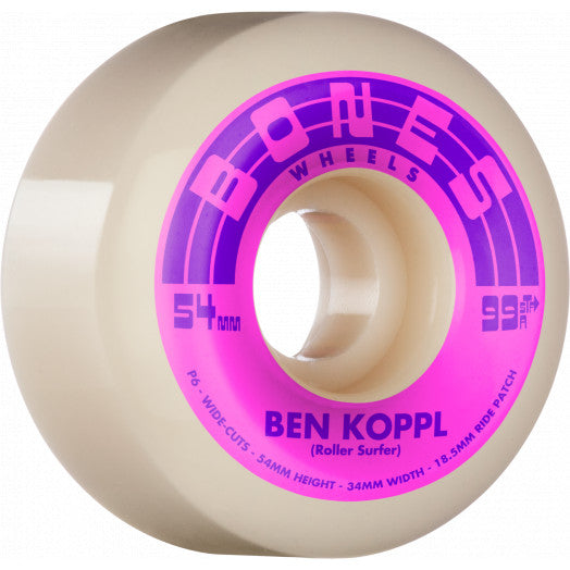 BONES WHEELS - STF BEN KOPPL V6 WIDE 99A (54MM) - The Drive Skateshop