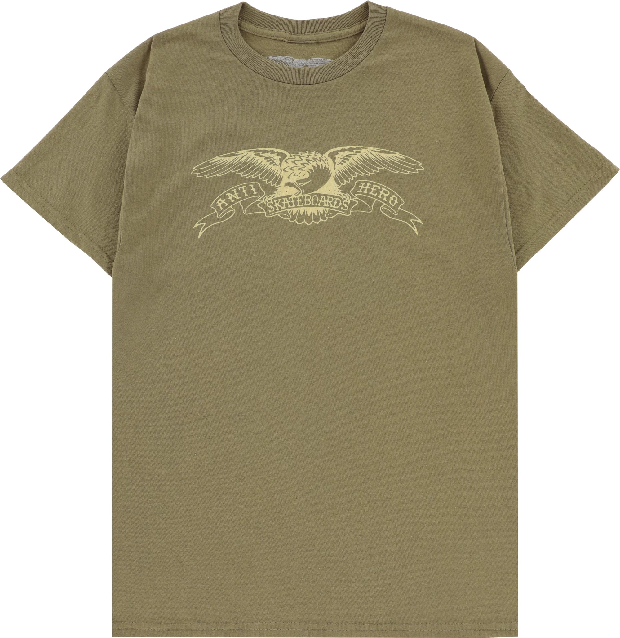 ANTIHERO BASIC EAGLE T-SHIRT SAFARI GREEN/TINTED DISCHARGE - The Drive Skateshop