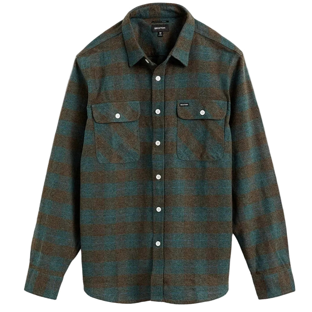 BRIXTON BOWERY FLANNEL OCEAN - The Drive Skateshop