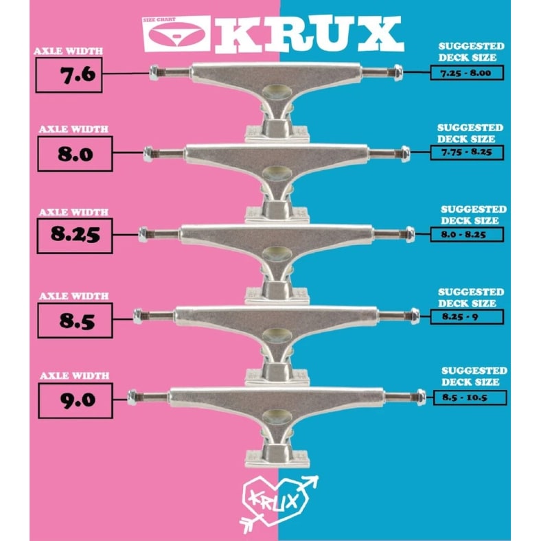 KRUX TRUCKS K5 BLACK/PINK - The Drive Skateshop