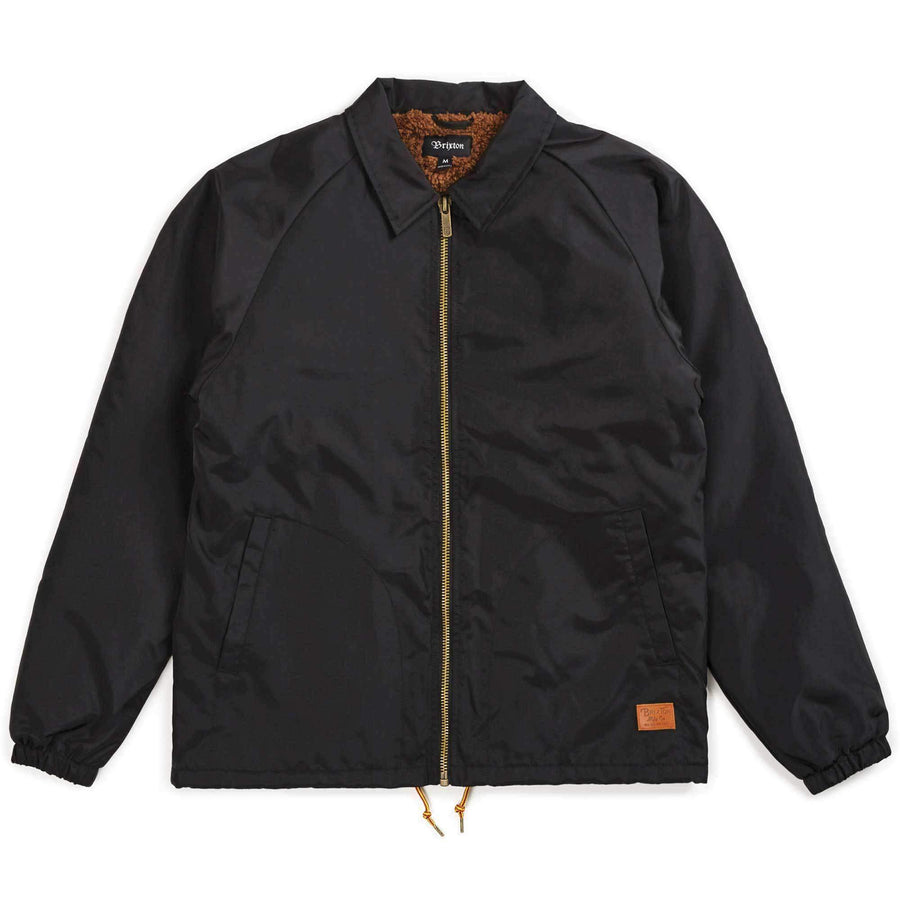 BRIXTON CLAXTON COLLAR SHERPA JKT - BLACK - The Drive Skateshop