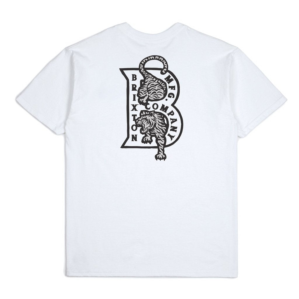 BRIXTON T-SHIRT CRAWLER WHITE - The Drive Skateshop