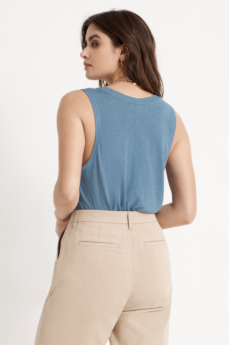 BRIXTON MONTAUK TANK TOP SLATE BLUE - The Drive Skateshop