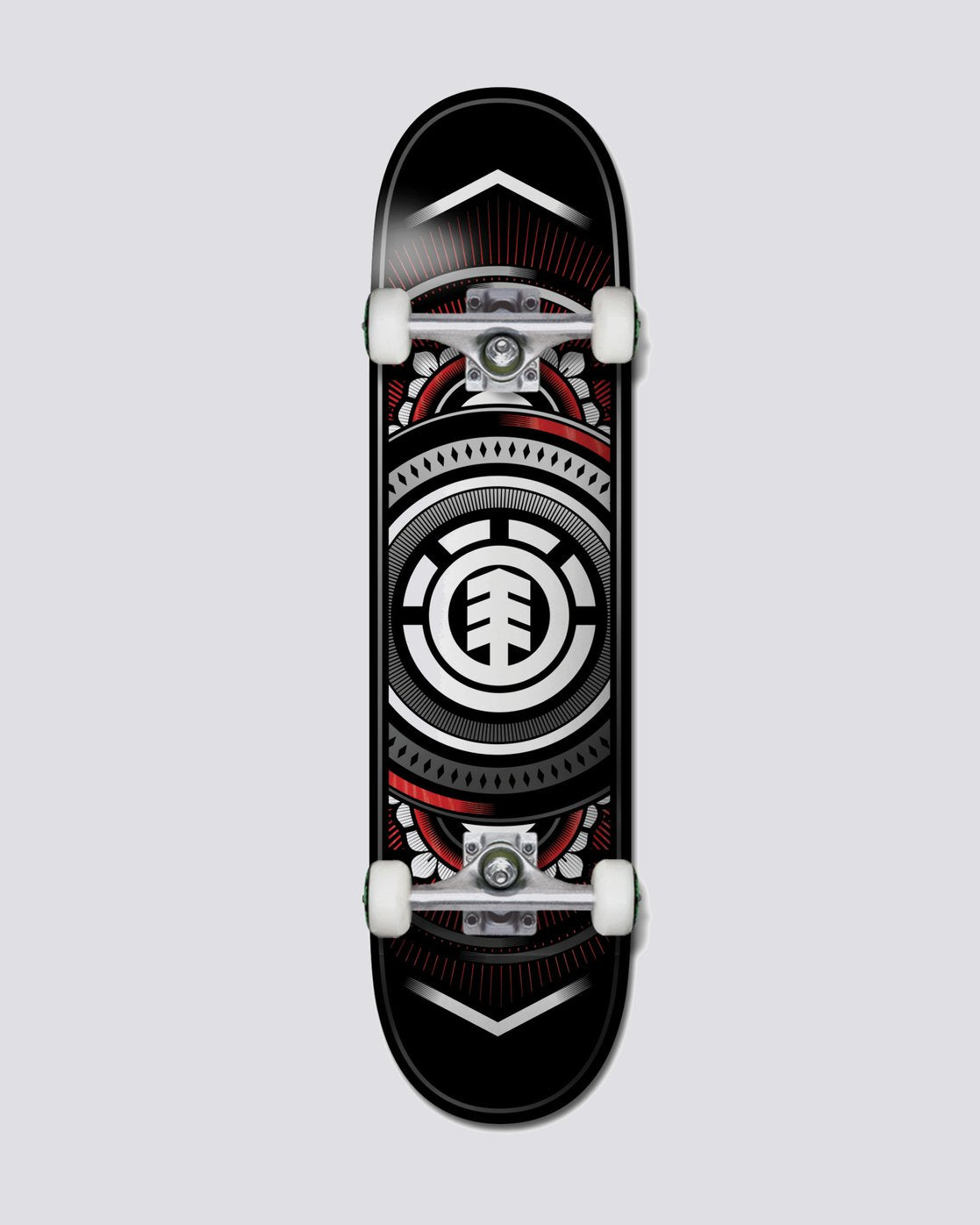 ELEMENT COMPLETE - HATCHED BLACK/RED (7.5&quot;) - The Drive Skateshop