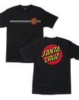 SANTA CRUZ T-SHIRT CLASSIC DOT BLACK - The Drive Skateshop