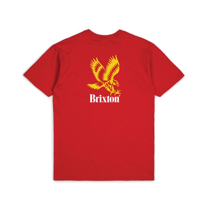 BRIXTON DESCENT S/S STT - RED - The Drive Skateshop