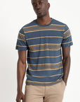 BRIXTON HILT S/S POCKET KNIT WASHED NAVY/BLONDE - The Drive Skateshop