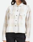 BRIXTON WOMENS L/S BOWERY FLANNEL WHITE