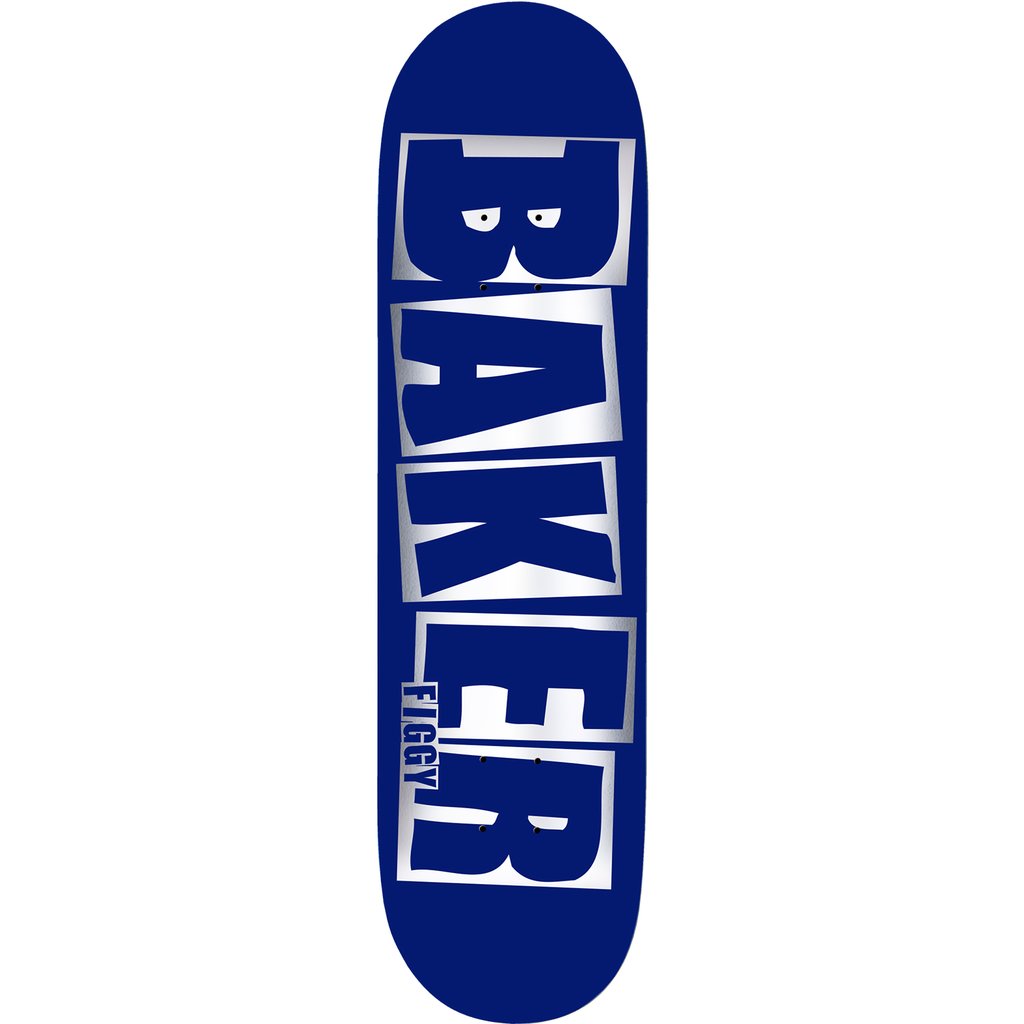 BAKER DECK - FIGGY BRAND NAME BLUE FOIL B2 (8.5") - The Drive Skateshop