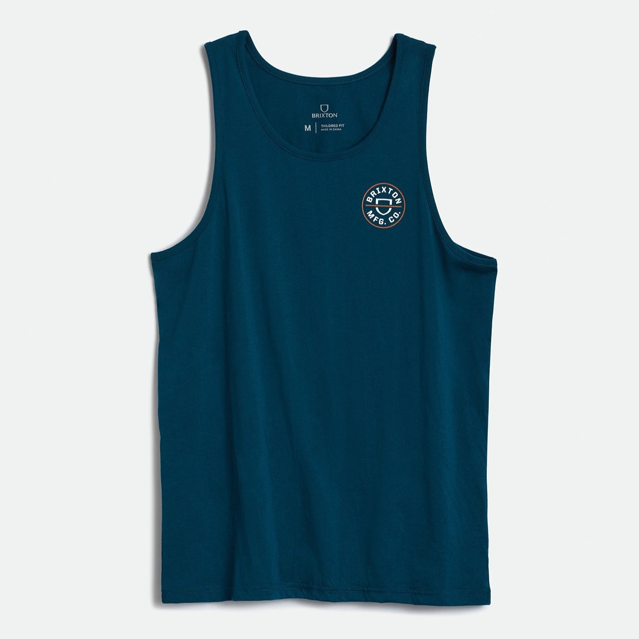 BRIXTON CREST TANK TOP MARINE BLUE - The Drive Skateshop