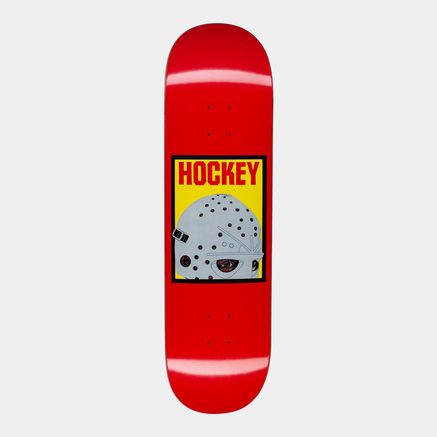 HOCKEY DECK - HALF MASK RED (8.5&quot;)