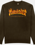THRASHER INFERNO CREWNECK DARK CHOCOLATE