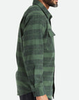 BRIXTON L/S BOWERY HEAVY WEIGHT FLANNEL FOREST GREEN - The Drive Skateshop