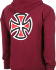 INDEPENDENT HOODIE BAR/CROSS MAROON - The Drive Skateshop
