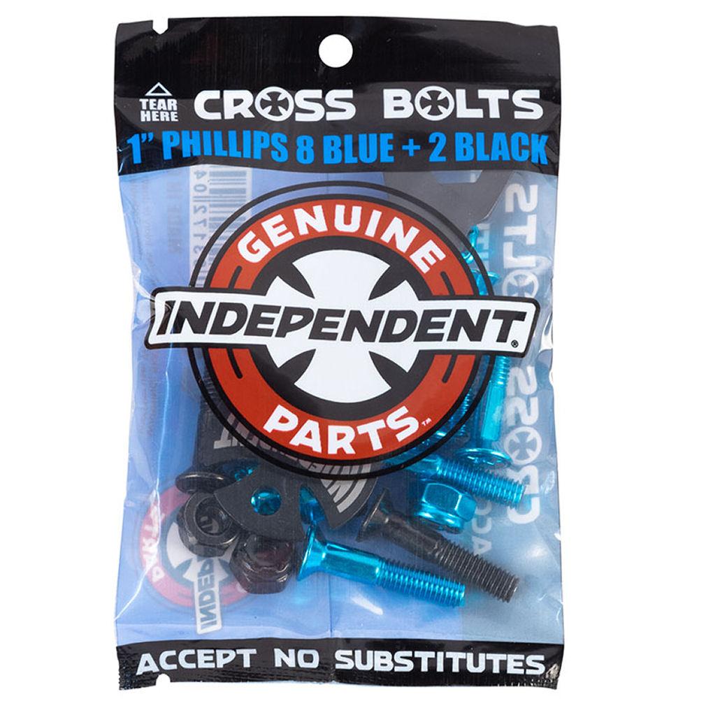 INDEPENDENT HARDWARE W/TOOL BLUE/BLACK PHILLIPS 1&quot; - The Drive Skateshop