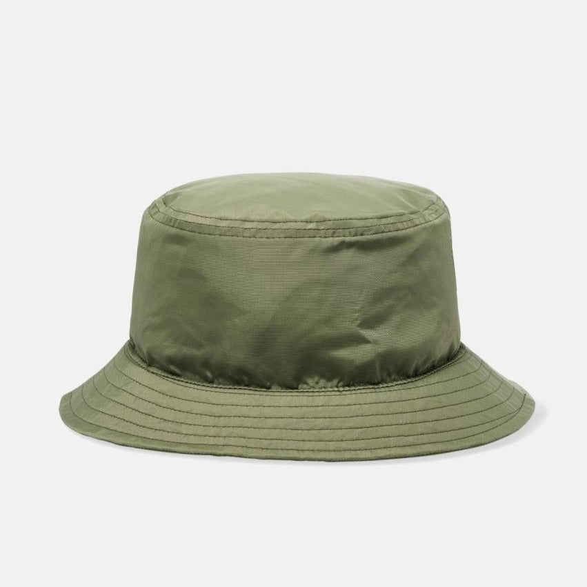 BRIXTON VINTAGE NYLON PACKABLE BUCKET OLIVE SURPLUS - The Drive Skateshop