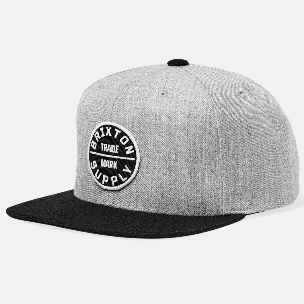 BRIXTON OATH 3 SNAPBACK LIGHT HEATHER GREY/BLACK