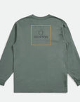 BRIXTON ALPHA SQUARE LONG SLEEVE DARK FOREST