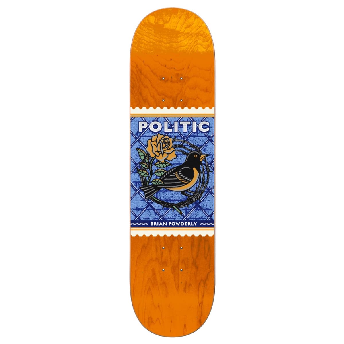 POLITIC DECK - POWDERLY STAMP (8.125&quot;) - The Drive Skateshop