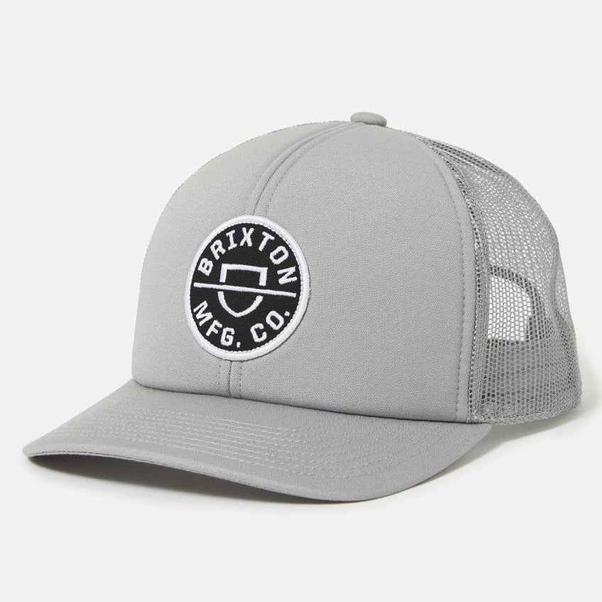 BRIXTON CREST CROSSOVER MESH CAP GREY