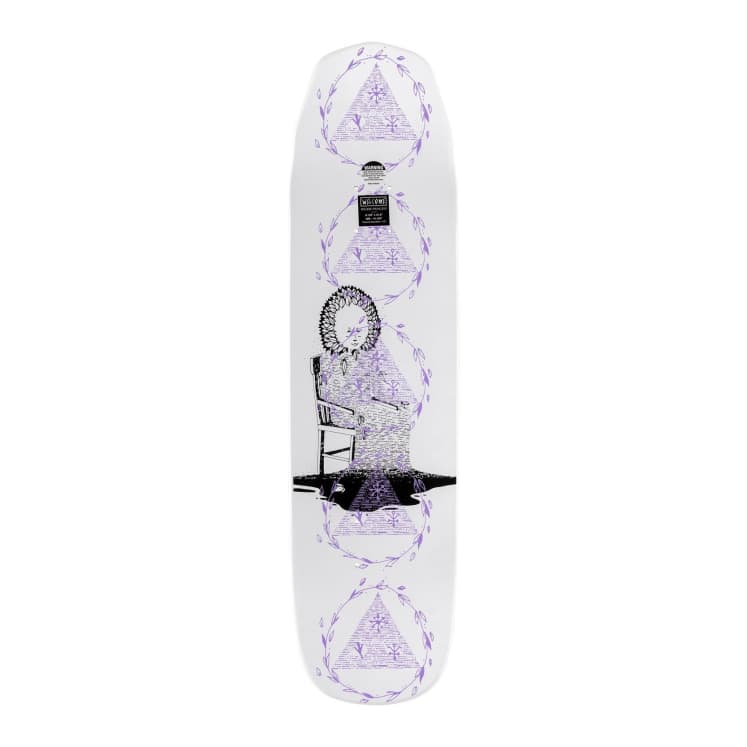 WELCOME DECK - NORA VASCONCELLOS &quot;SOIL&quot; ON WICKED PRINCESS WHITE DIP (8.125&quot;) - The Drive Skateshop