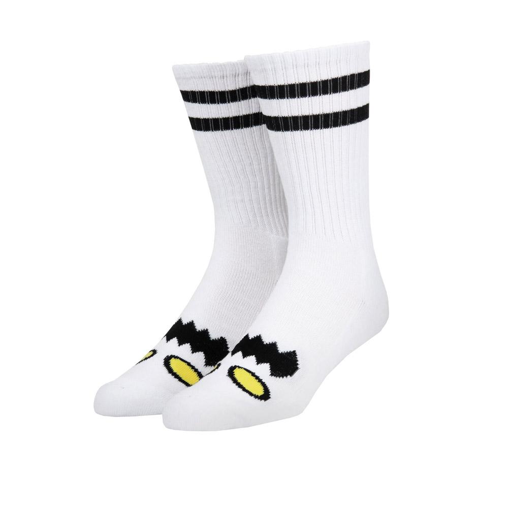 TOY MACHINE SOCKS MONSTER FACE WHITE - The Drive Skateshop