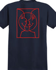 KROOKED MOONSMILE SS T-SHIRT NAVY - The Drive Skateshop
