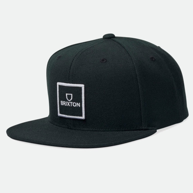 BRIXTON ALPHA SQUARE MP SNAPBACK BLACK/BLACK