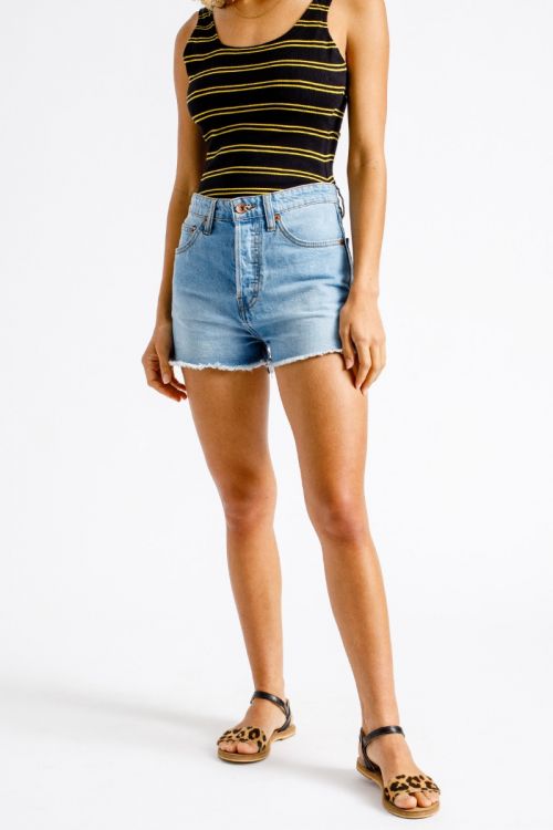 BRIXTON NATASHA CUT OFF SHORT - FADED INDIGO - The Drive Skateshop