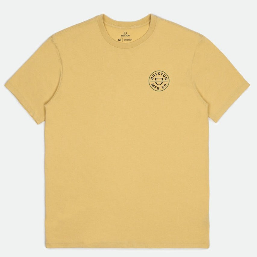BRIXTON T-SHIRT CREST II ANTIQUE GOLD 