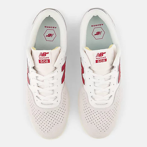 NEW BALANCE WESTGATE 508 WHITE/RED - The Drive Skateshop