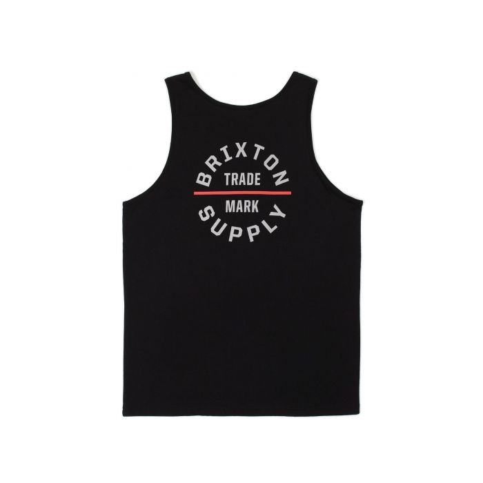 BRIXTON OATH V TANK - BLACK/RED - The Drive Skateshop