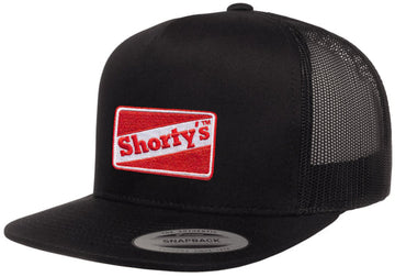 SHORTY'S OG LOGO MESH SNAPBACK BLACK/RED - The Drive Skateshop