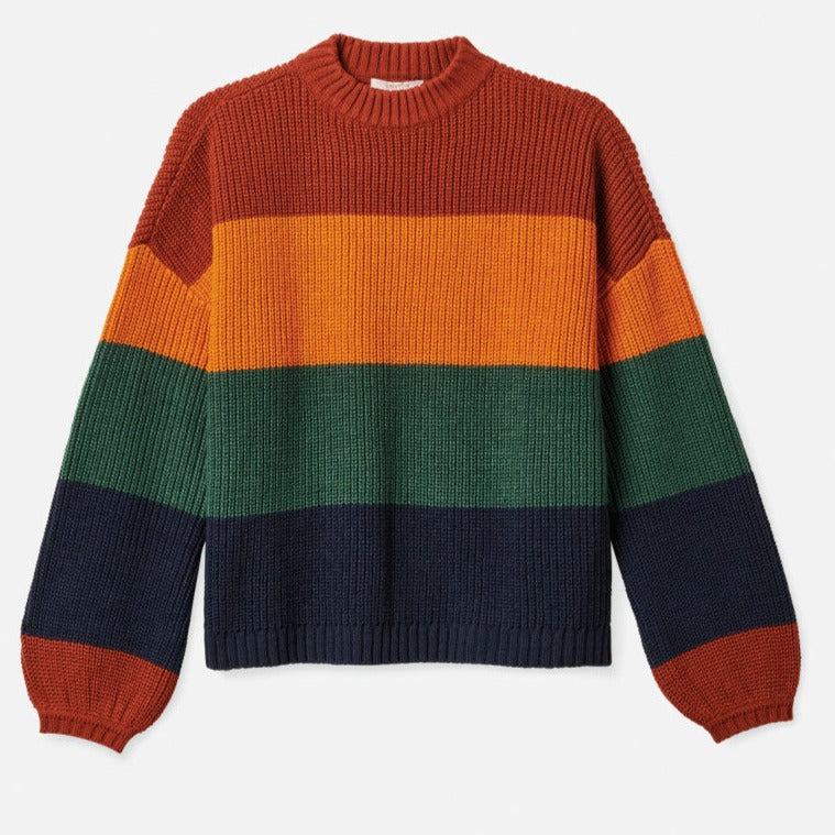 BRIXTON WOMENS MADERO SWEATER BURNT HENNA