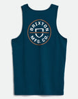 BRIXTON CREST TANK TOP MARINE BLUE - The Drive Skateshop