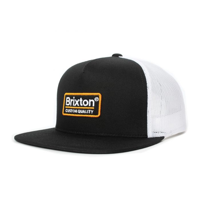 BRIXTON PALMER MESH CAP - BLACK/WHITE/GOLD - The Drive Skateshop