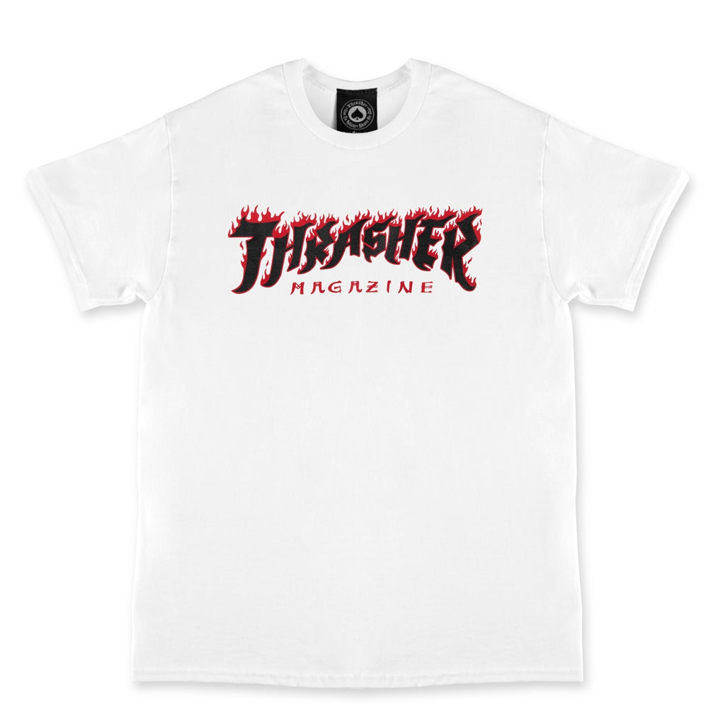 THRASHER POSSESSED LOGO T-SHIRT - WHITE - The Drive Skateshop