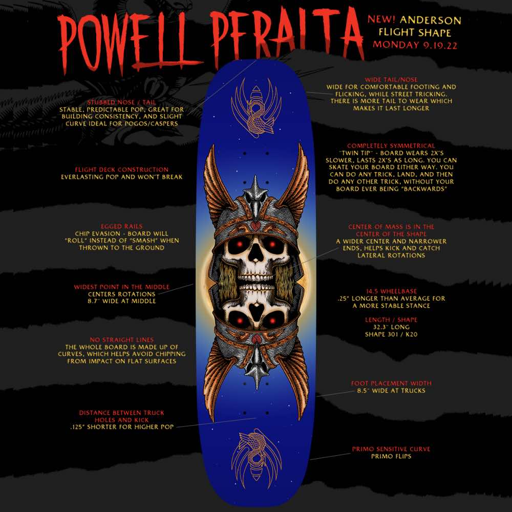 POWELL-PERALTA DECK - ANDY ANDERSON PRO FLIGHT TECHNOLOGY HERON&#39;S EGG (8.7&quot;) - The Drive Skateshop