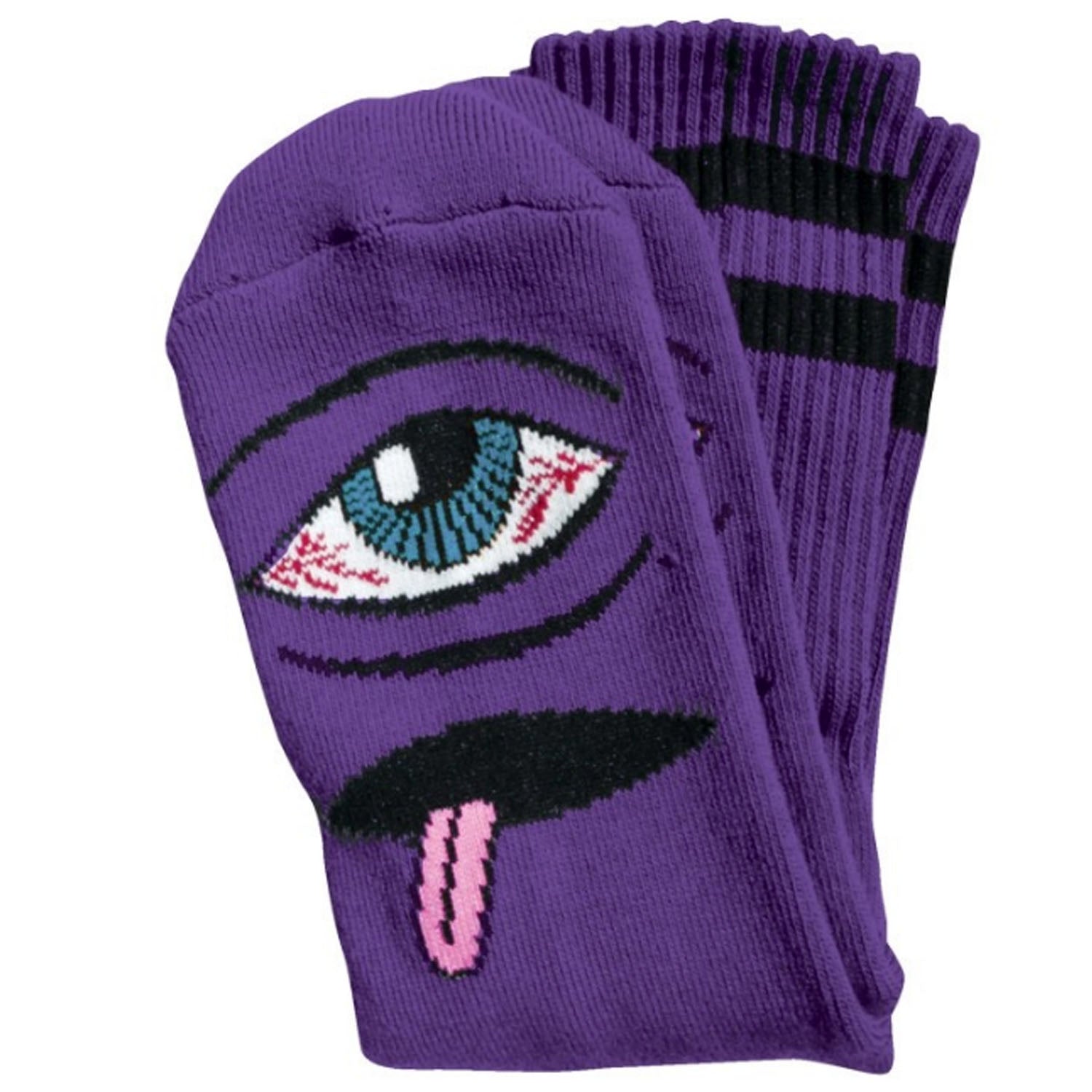TOY MACHINE SOCKS BLOODSHOT EYE PURPLE