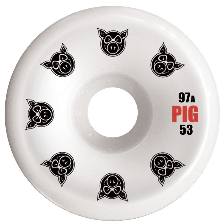 PIG WHEELS - C-LINE CONICAL WHITE 97A (53MM) - The Drive Skateshop